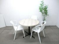 ナチュラル丸テーブル&チェアセット