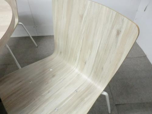 北欧風ナチュラル ラウンドダイニング4点セット