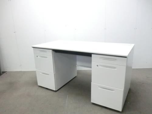 イトーキ / コクヨ / ワークスタイルデスクセット / ホワイトスチールキャビネット / 【中古】