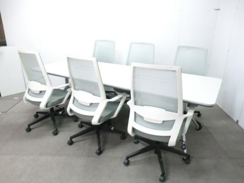 イトーキ / ホワイト ・ライトグレー/ 【中古」 スタイリッシュ会議室セット ホワイトモデル