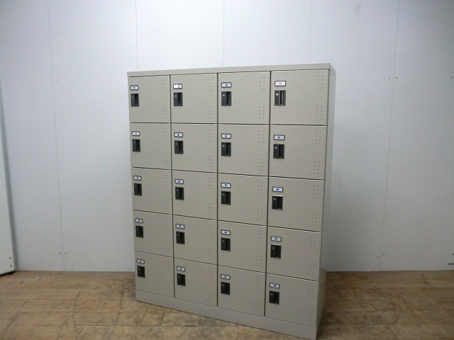 20人用シューズロッカー コクヨ ニューグレー
