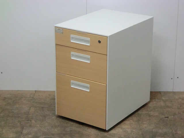 ワゴン3段 プラス 木目調