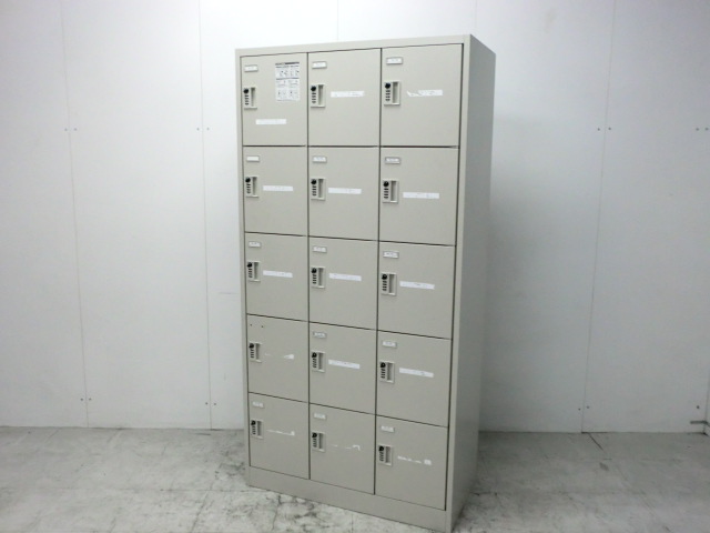 15人用ロッカー ( オカムラ ) ニューグレー /ダイヤル