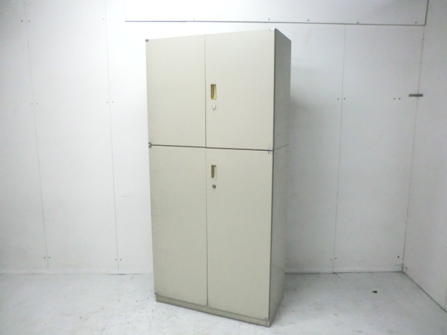 JOINTEX/ニューグレー/ 【中古】上下連結書庫