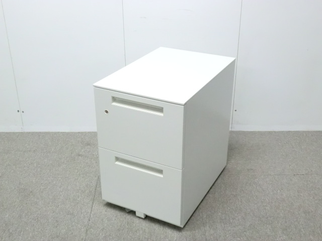 【中古】 2段ワゴン ( イナバ ) ホワイト /