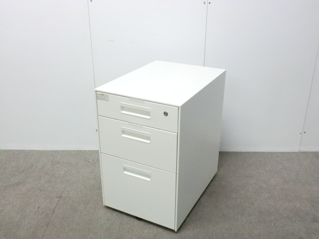 3段ワゴン / ホワイト / 【中古】