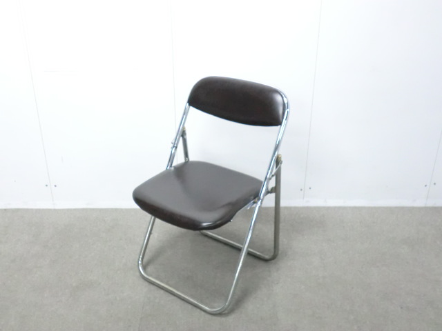 プラス / ブラウン / 【中古】 折りたたみチェア