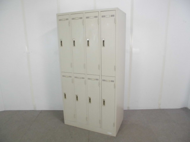 生興/8人用ロッカー/ニューグレー/【中古】