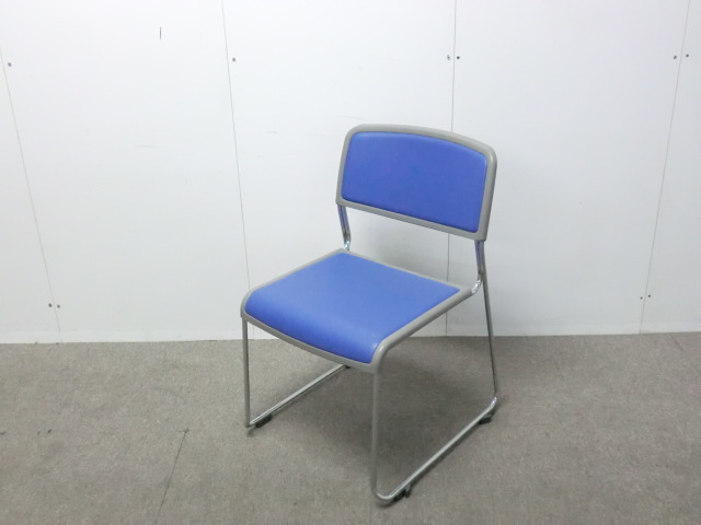コクヨ/CK890/ブルー / 【中古】 スタッキングチェア