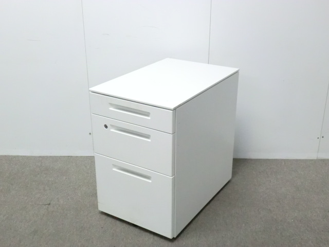 コクヨ / IS / ホワイト / 【中古】 3段ワゴン