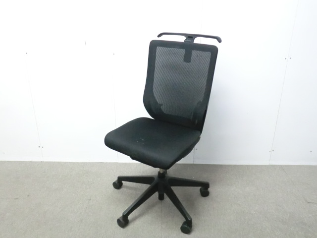 イトーキ/ミレッザ/ブラック / 【中古】 OAチェア肘無し