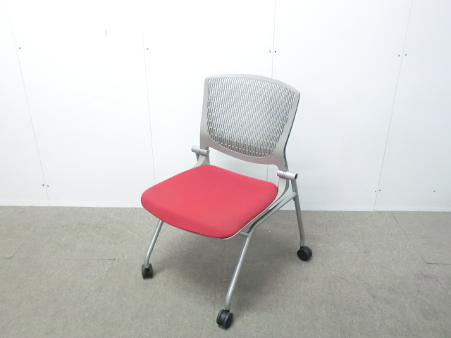 オカムラ/ グラータ / レッド / 【中古】 カートチェア