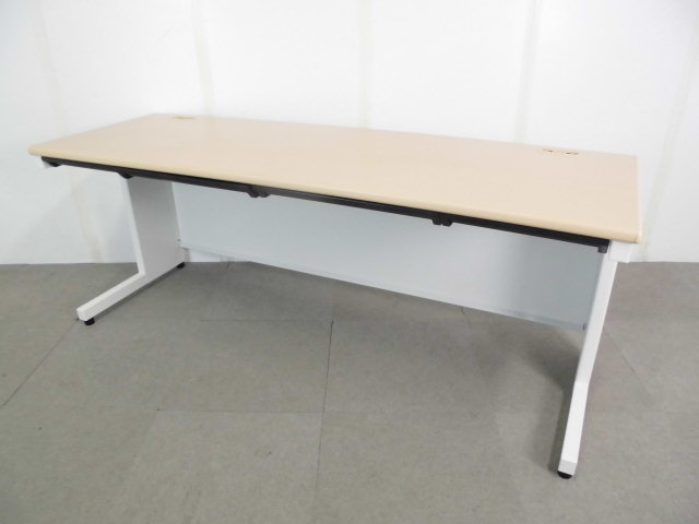 プラス/フラットライン/木目/【中古】/平デスク