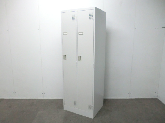 豊国工業 / ホワイト / 【中古】 2人用ロッカー
