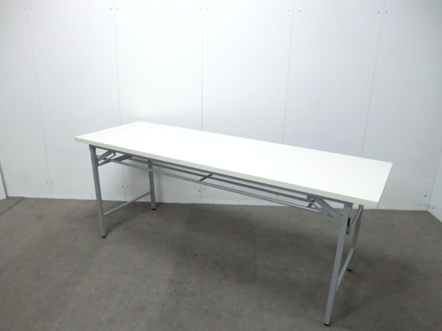 折り畳みテーブル / ホワイト / 【中古】