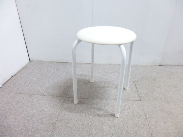 丸イス/アイボリー/【中古】