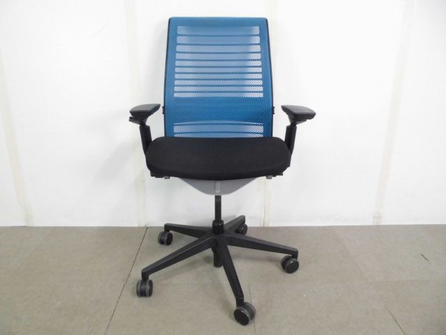 OAチェア/シンクチェア/スチールケース/肘有/グリーン/