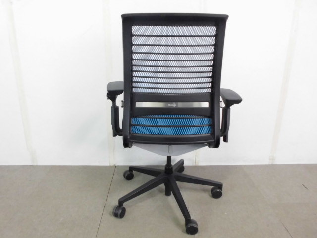 OAチェア/シンクチェア/スチールケース/肘有/グリーン/