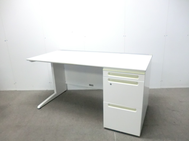 クロガネ / ホワイト 【中古】 片袖デスク