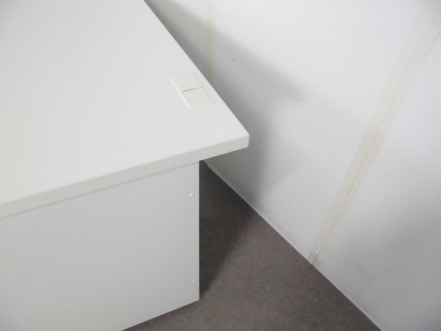 片袖デスク/ホワイト/【中古】