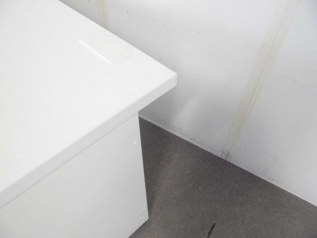 両袖デスク/ホワイト/中古