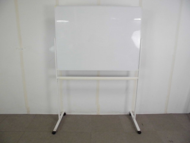 ホワイトボード/ホワイト/脚付き/【中古】