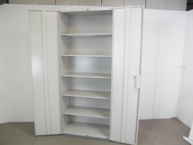 両開きキャビネット/ナイキ/ニューグレー/【中古】