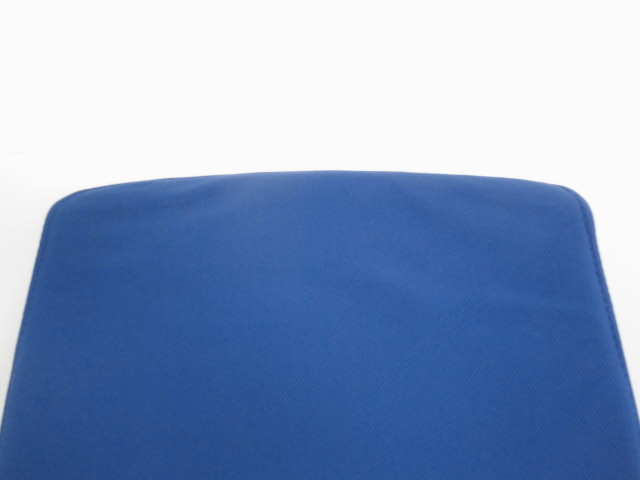 OAチェア/肘有/ブルー/【中古】※シワ有