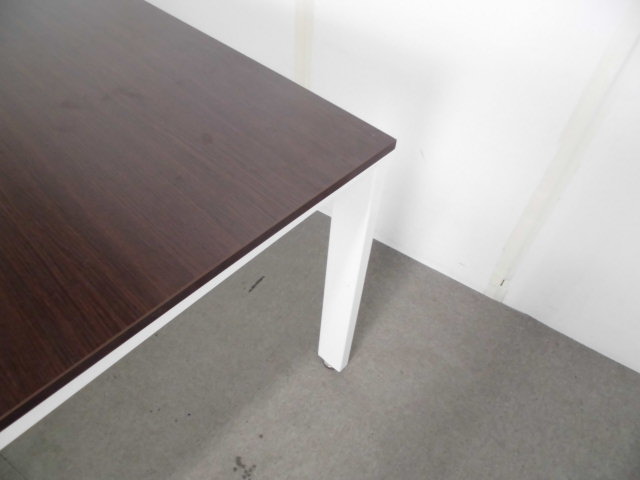 会議テーブル/木目/ダークブラウン/【中古】