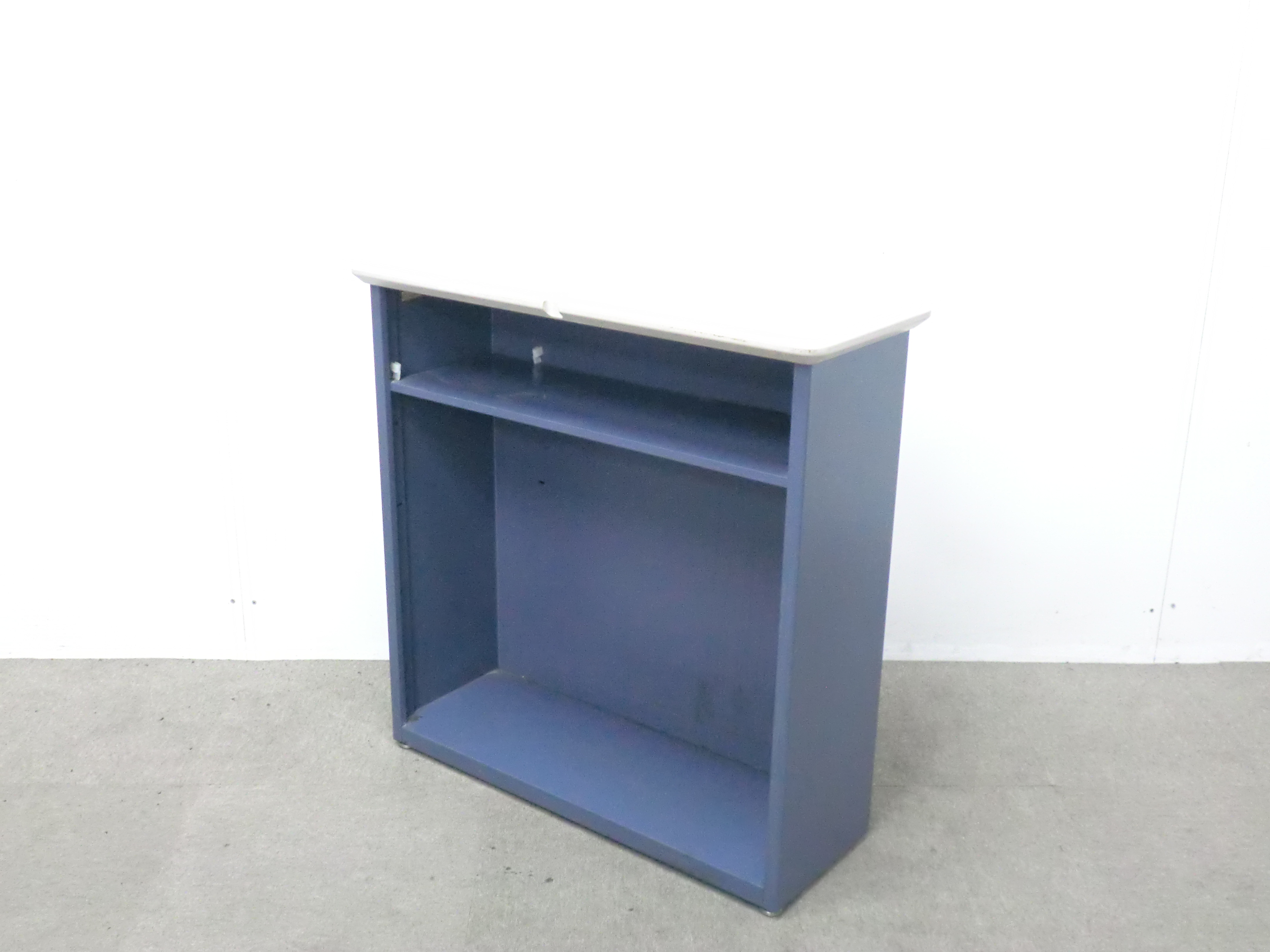 イトーキ / ダークブルー / 【中古】 ハイカウンター