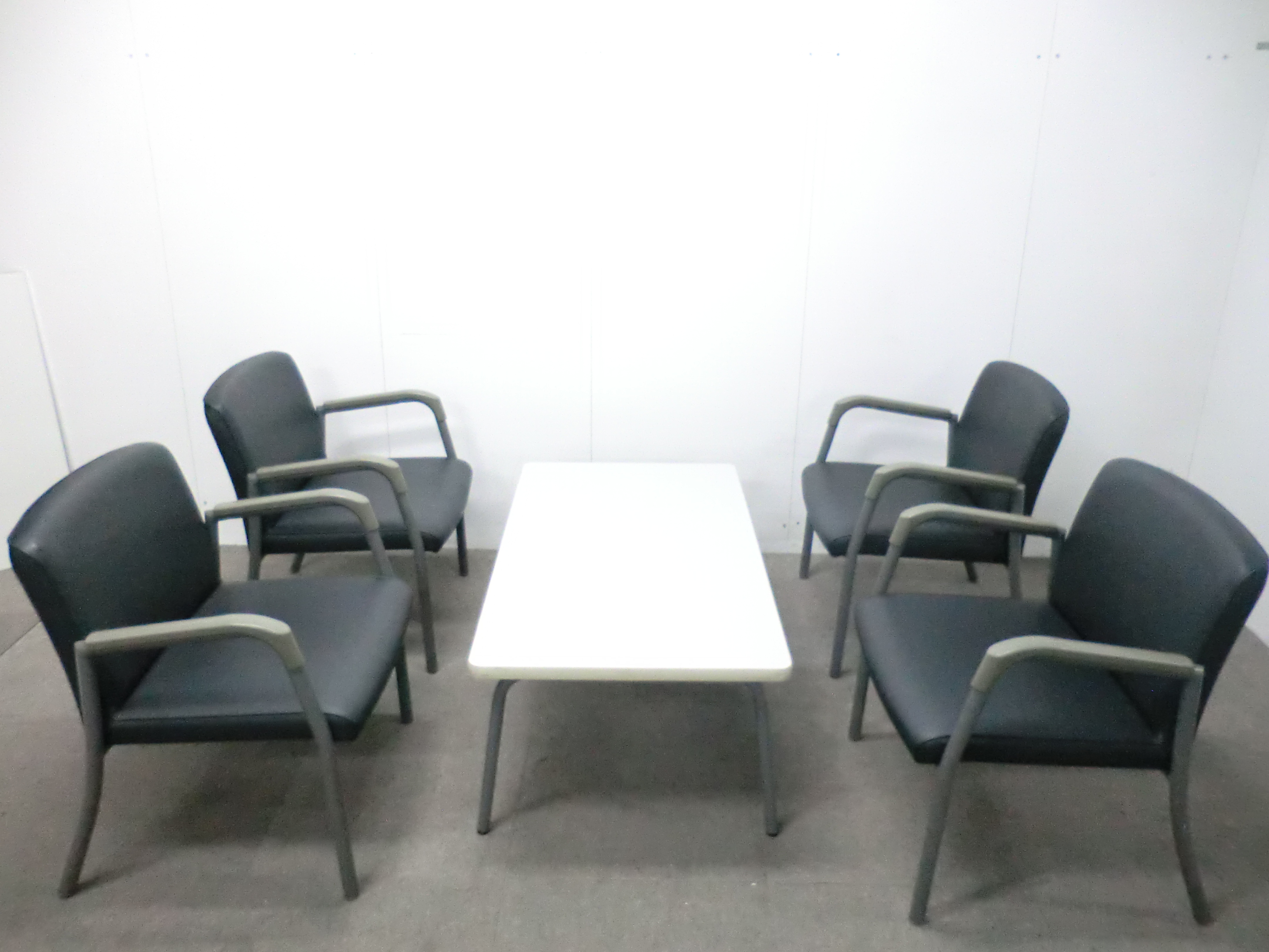 ウチダ / ブラック / 【中古】 応接5セット