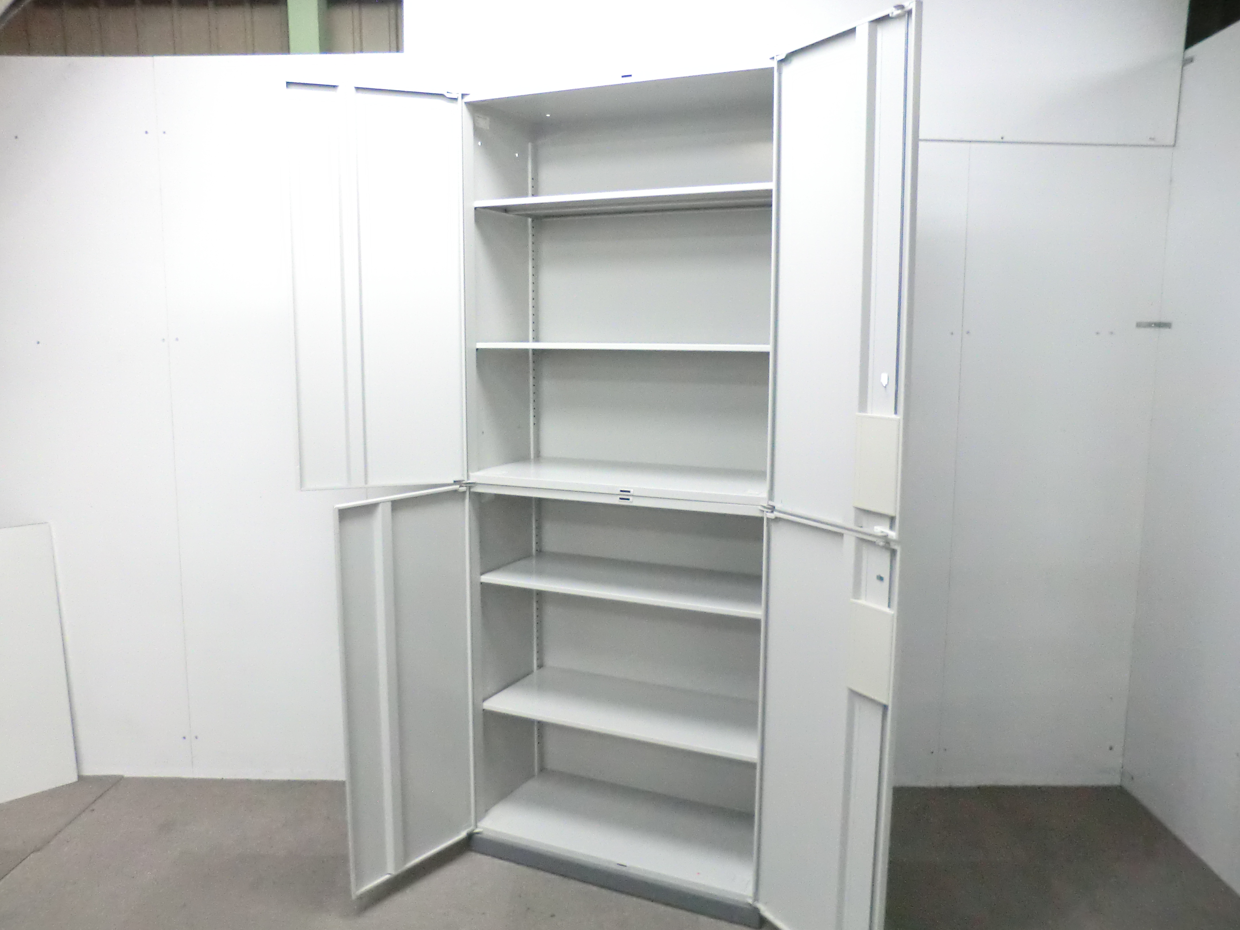 ウチダ/SU-2/ ニューグレー / 【中古】 上下連結書庫