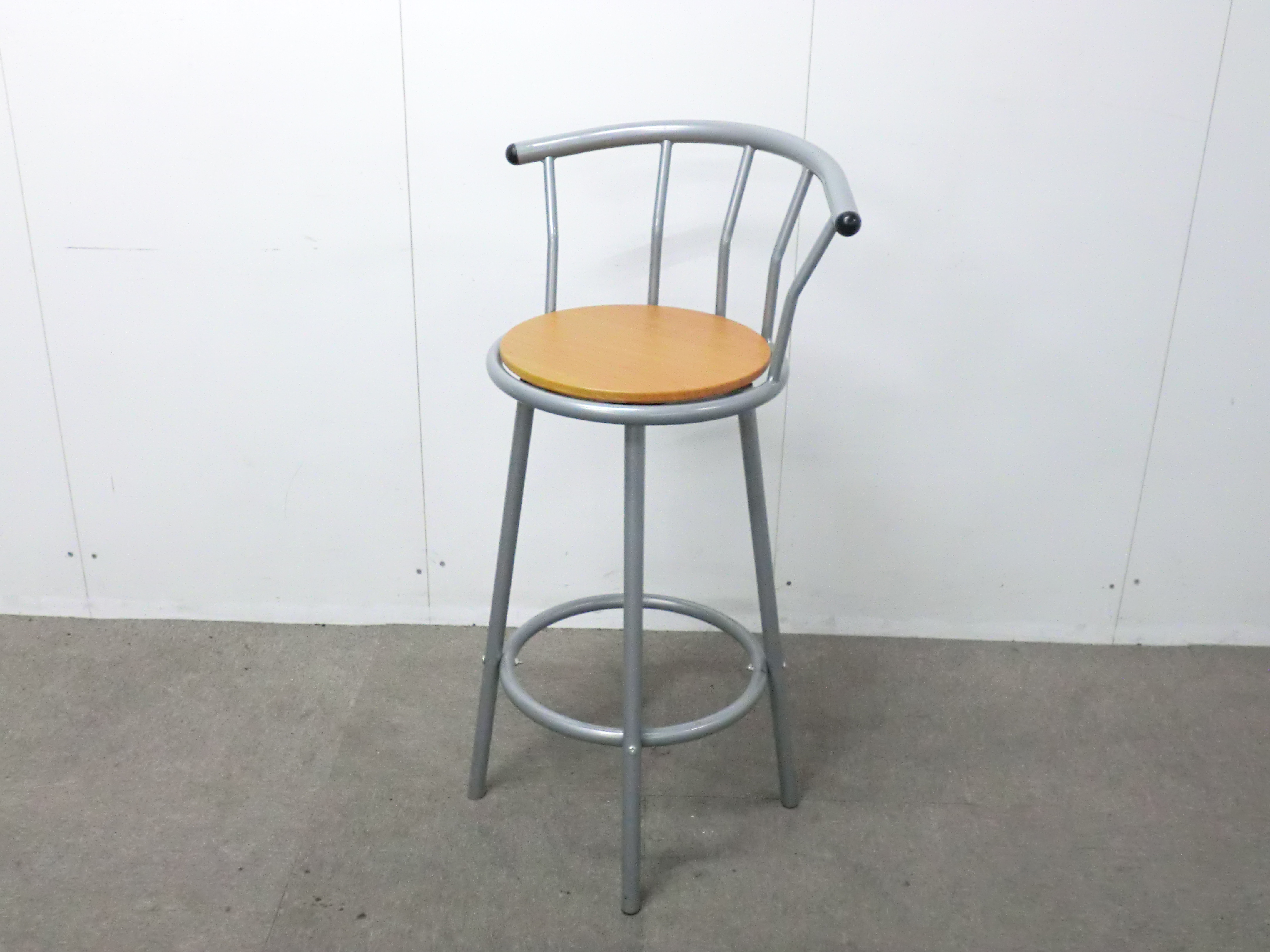 カウンターチェア / シルバー / 【中古】 回転