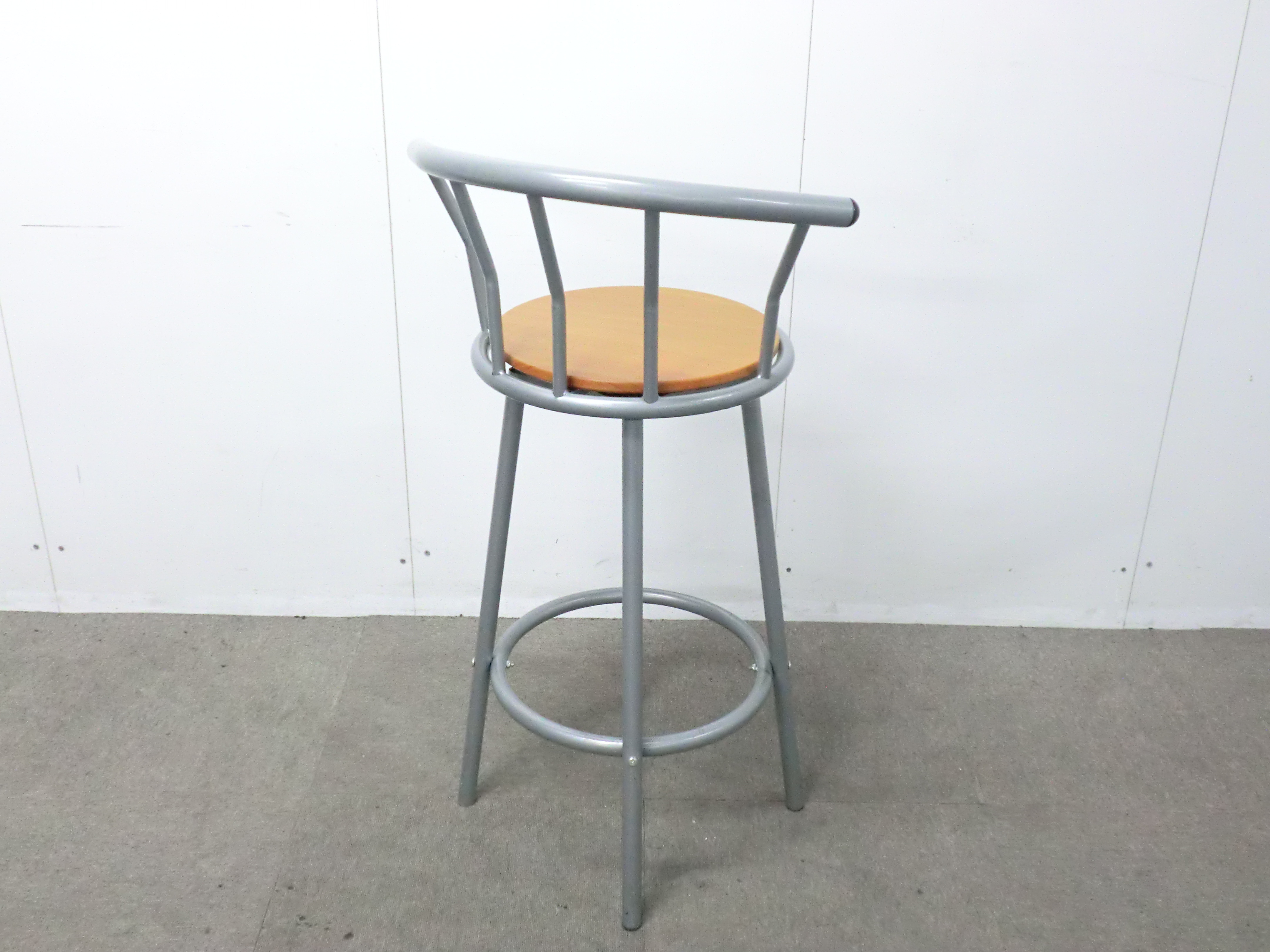 カウンターチェア / シルバー / 【中古】 回転