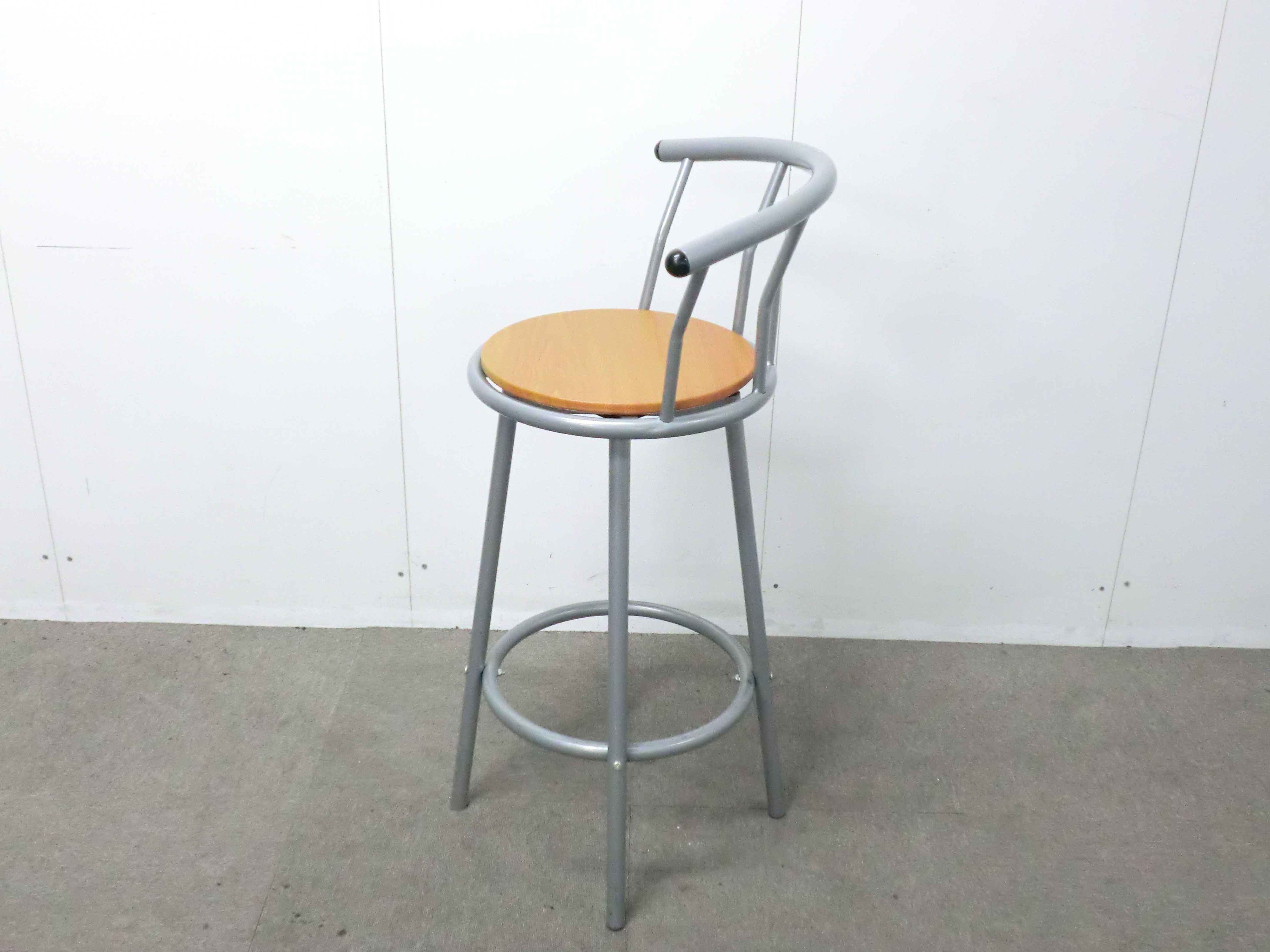 カウンターチェア / シルバー / 【中古】 回転