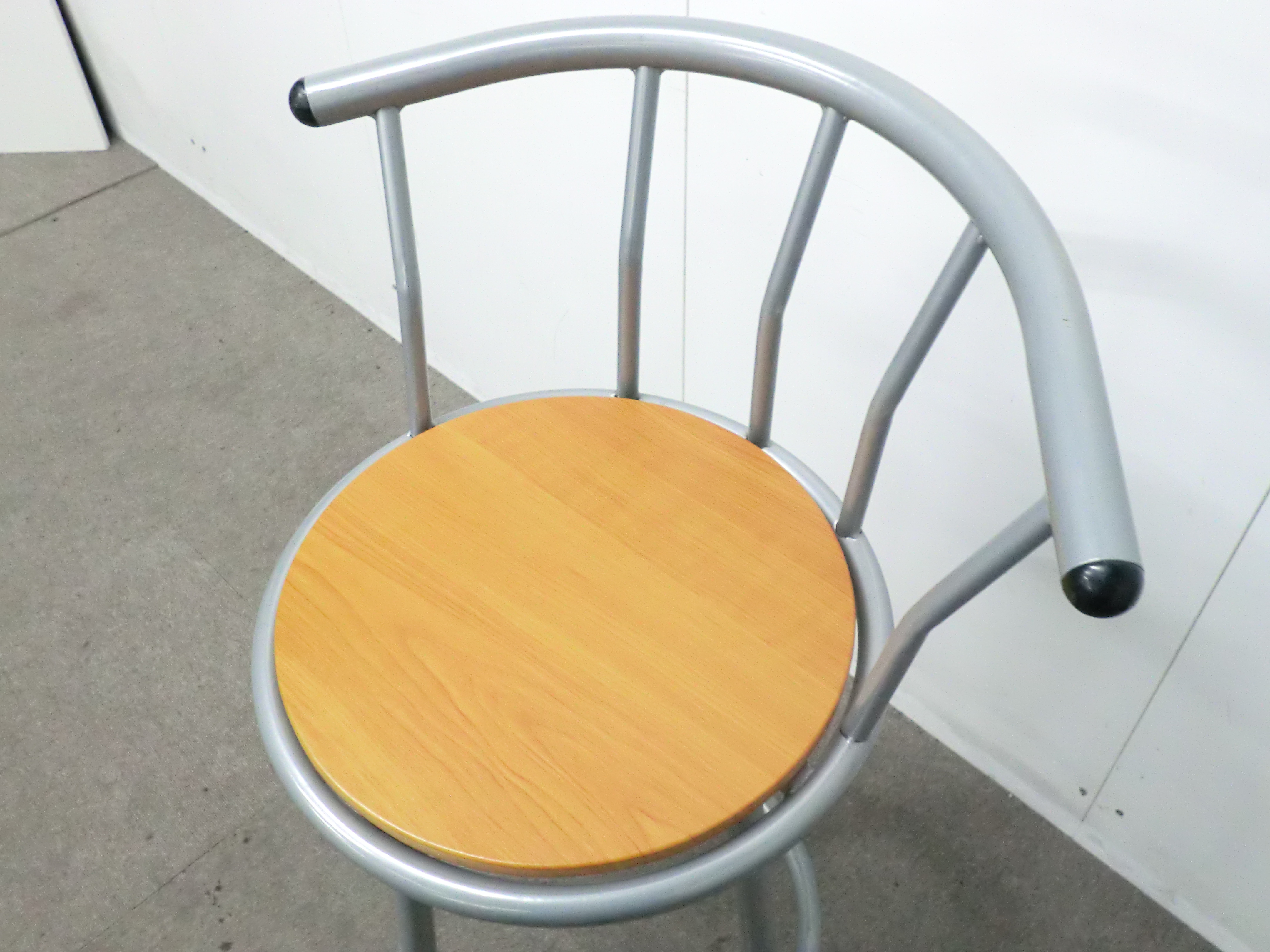 カウンターチェア / シルバー / 【中古】 回転