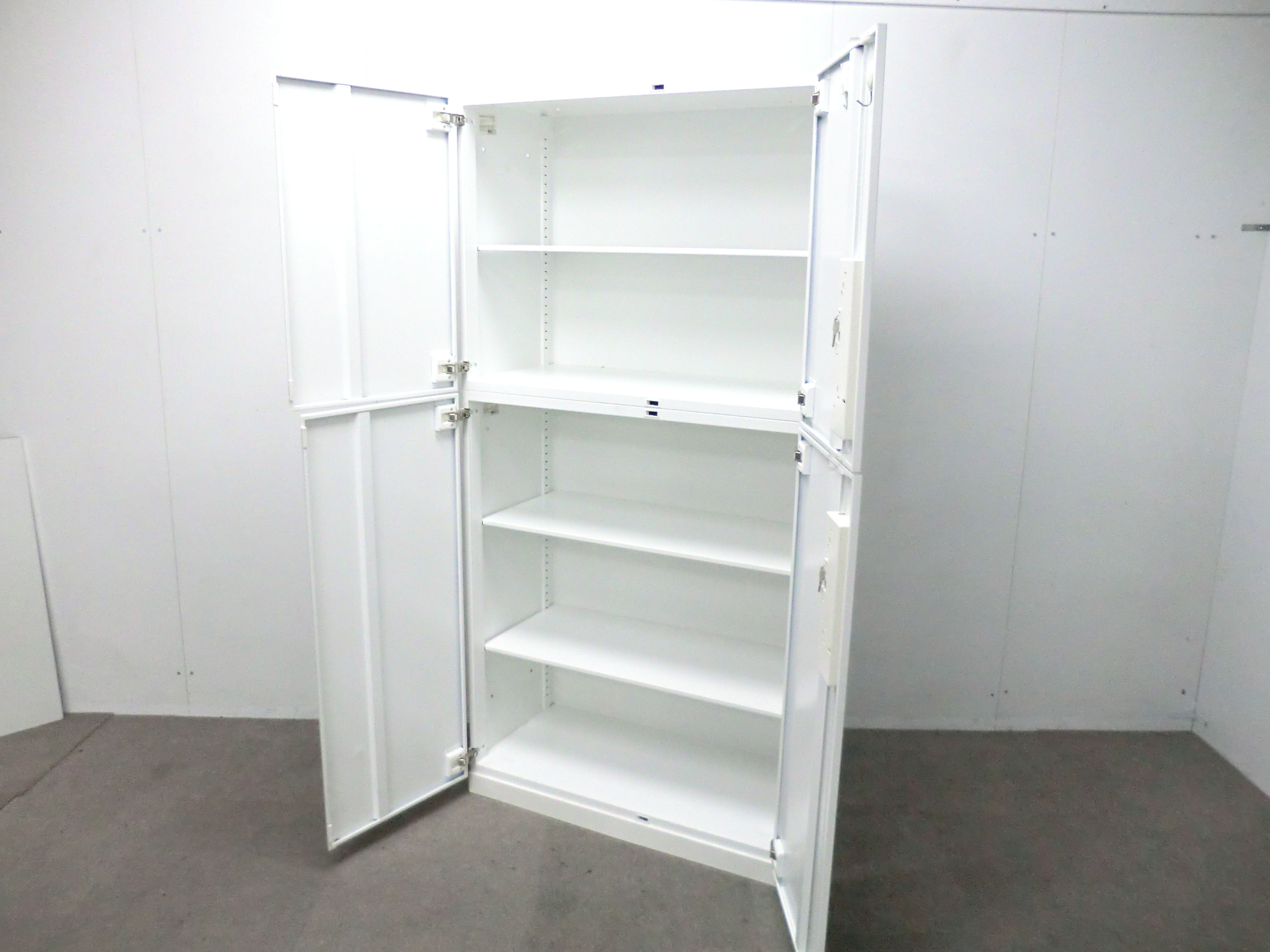 コクヨ/エディア / ホワイト / 【中古】 上下連結書庫