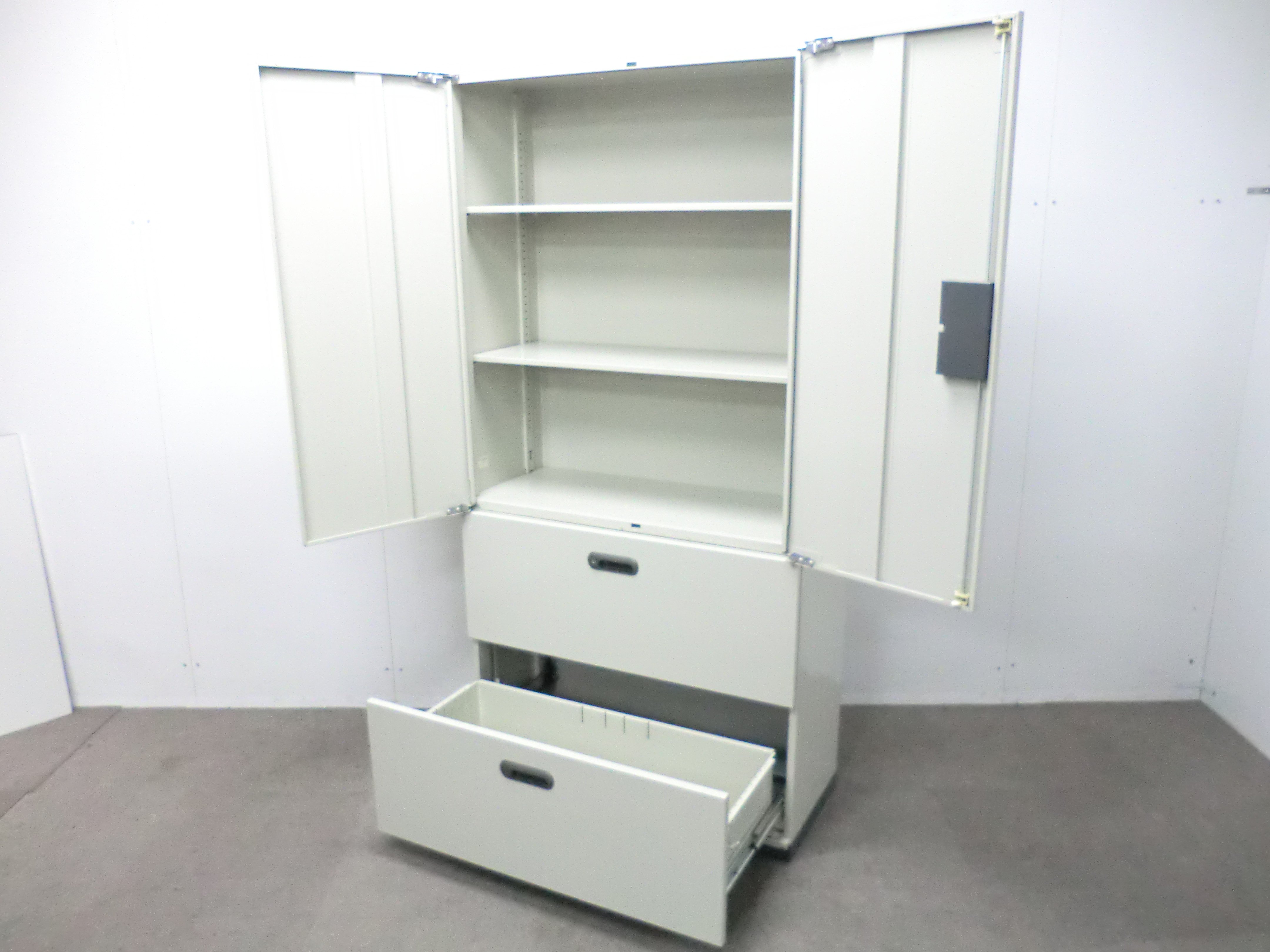 プラス/リンクス/ ニューグレー / 【中古】 上下連結書庫