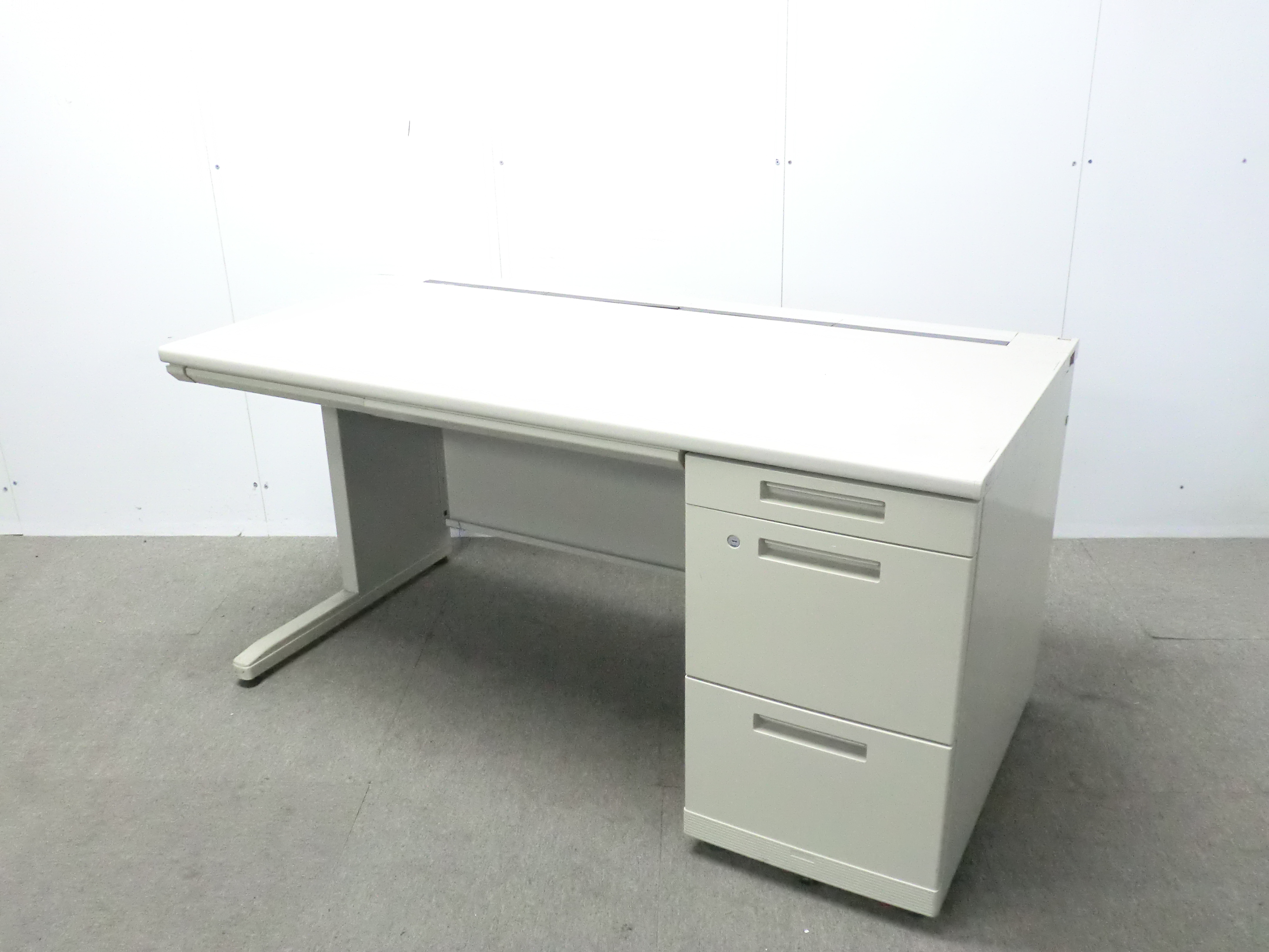 コクヨ/ MX+ / ニューグレー / 【中古】 片袖デスク