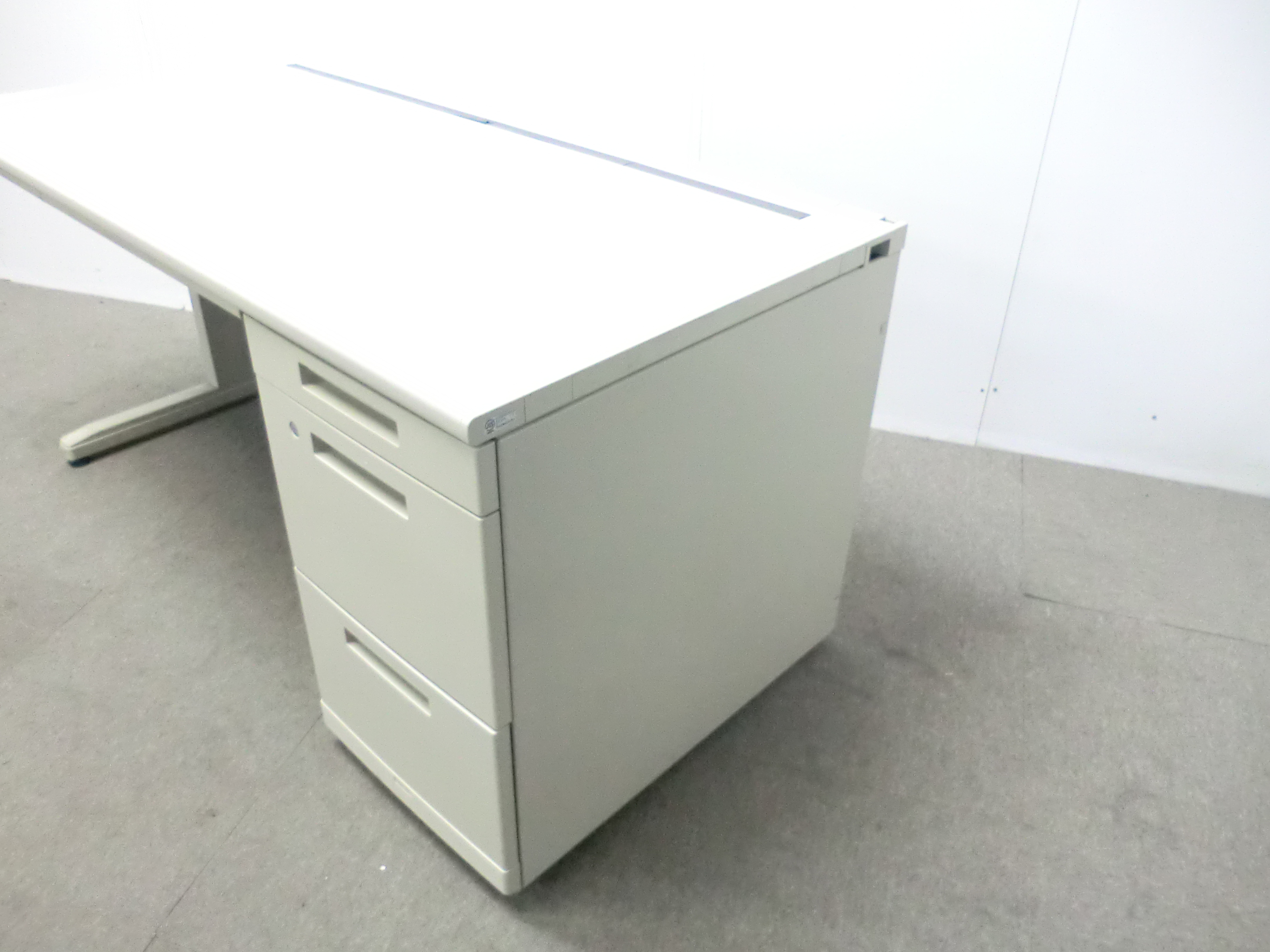 コクヨ/ MX+ / ニューグレー / 【中古】 片袖デスク