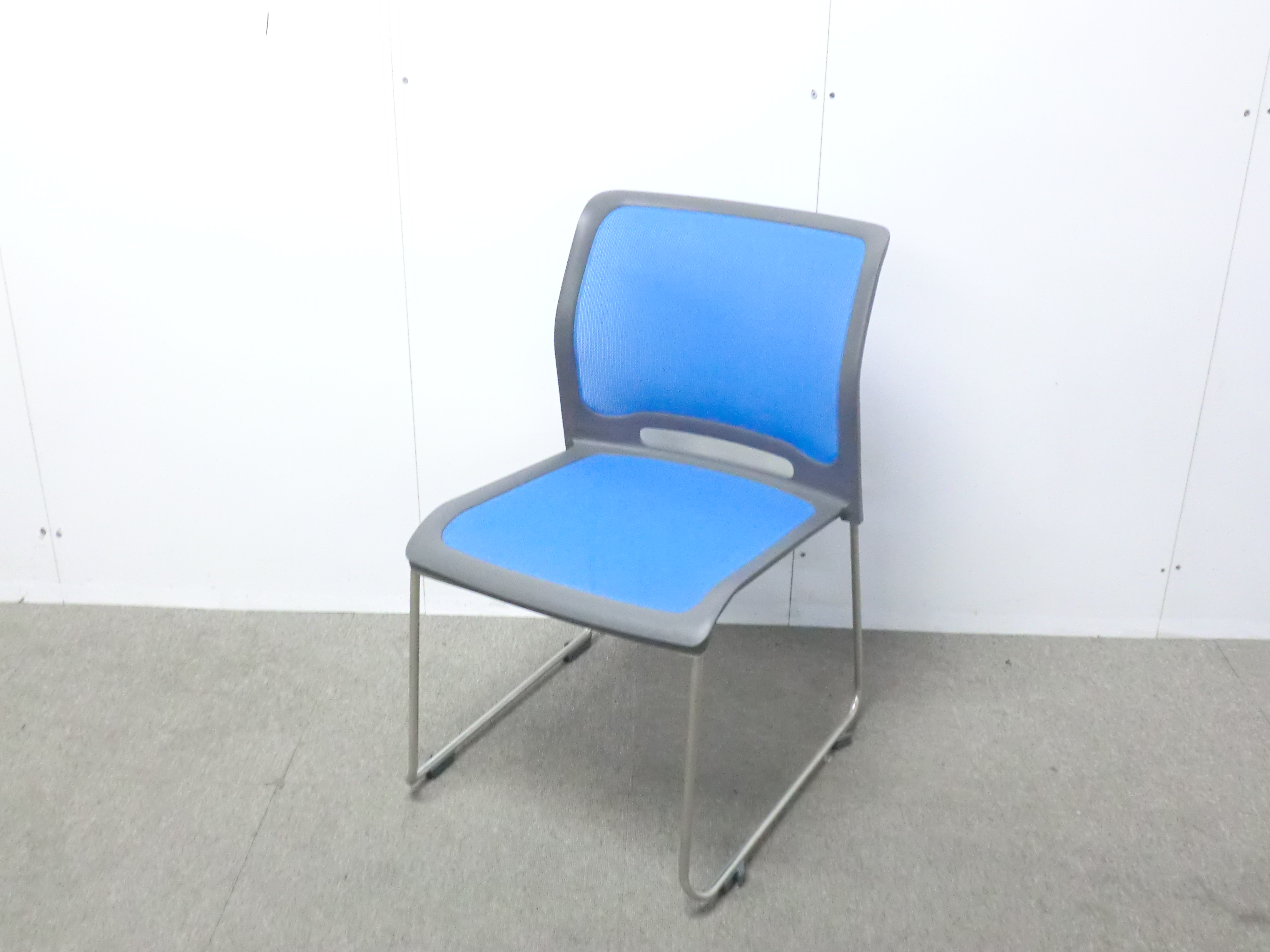 コクヨ / ブルー / 【中古】 スタッキングチェア