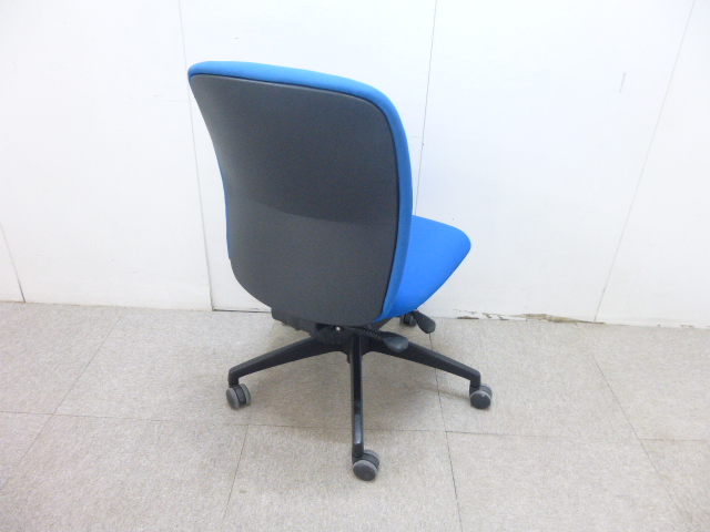 スチールケース/アプト/ブルー/肘無/【中古】