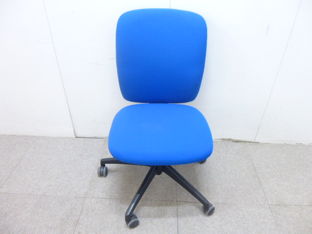 スチールケース/アプト/ブルー/肘無/【中古】