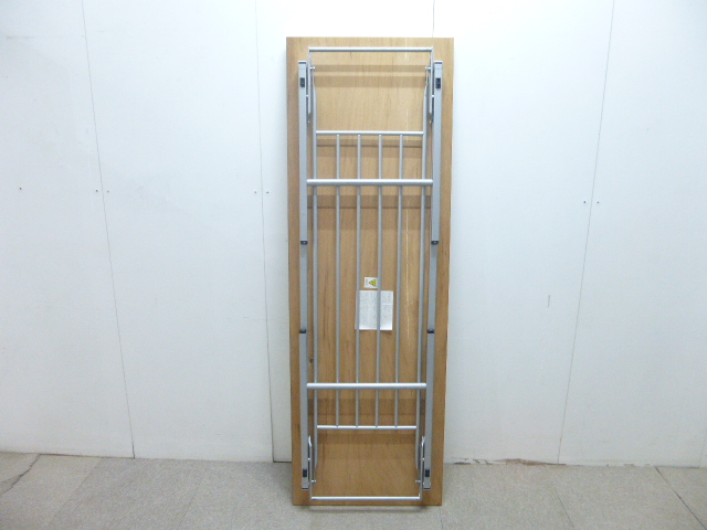 ホワイト/折り畳みテーブル/奥行600/【中古】