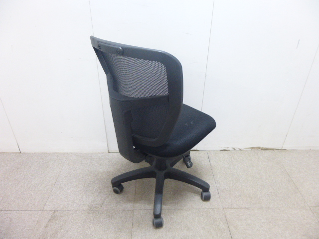 ブラック/OAチェア/肘無/メッシュ/【中古】