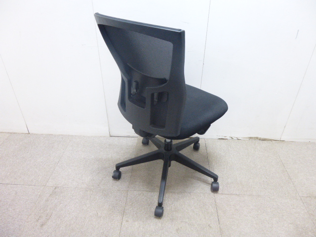 ブラック/OAチェア/肘無/メッシュ/【中古】/