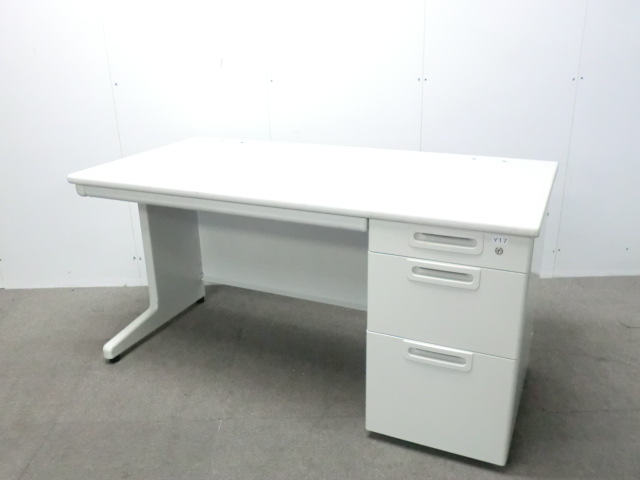 プラス / LA / ホワイト / 【中古】 片袖デスク