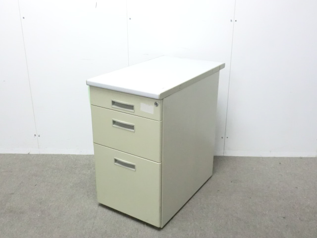 トヨセット / ニューグレー / 【中古】 3段脇机