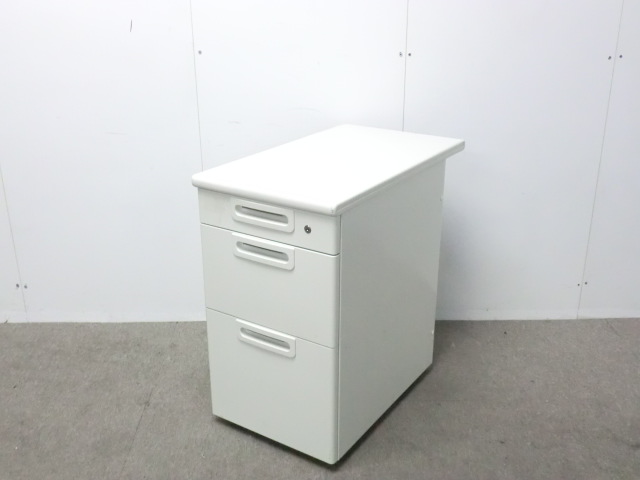 プラス / LA / ホワイト / 【中古】 3段脇机