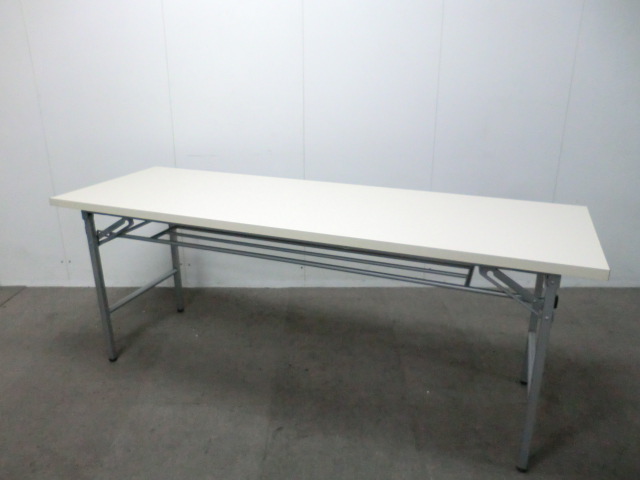 折り畳みテーブル / ホワイト / 【中古】